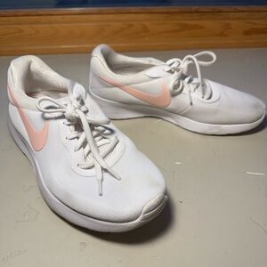 Nike White and Pink Minimalist Sneakers